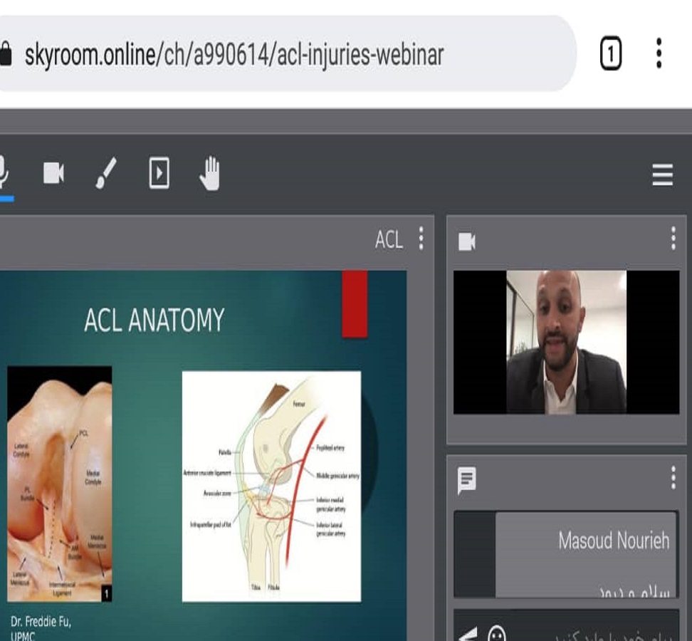 برگزاری وبینار آسیب های ACL، پیشگیری، جراحی و بازگشت به ورزش